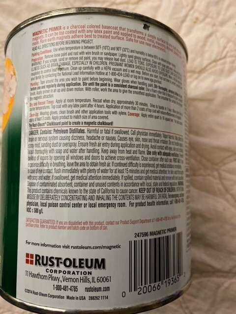 Rust-Oleum 247596 Magnetic Primer 30 Oz