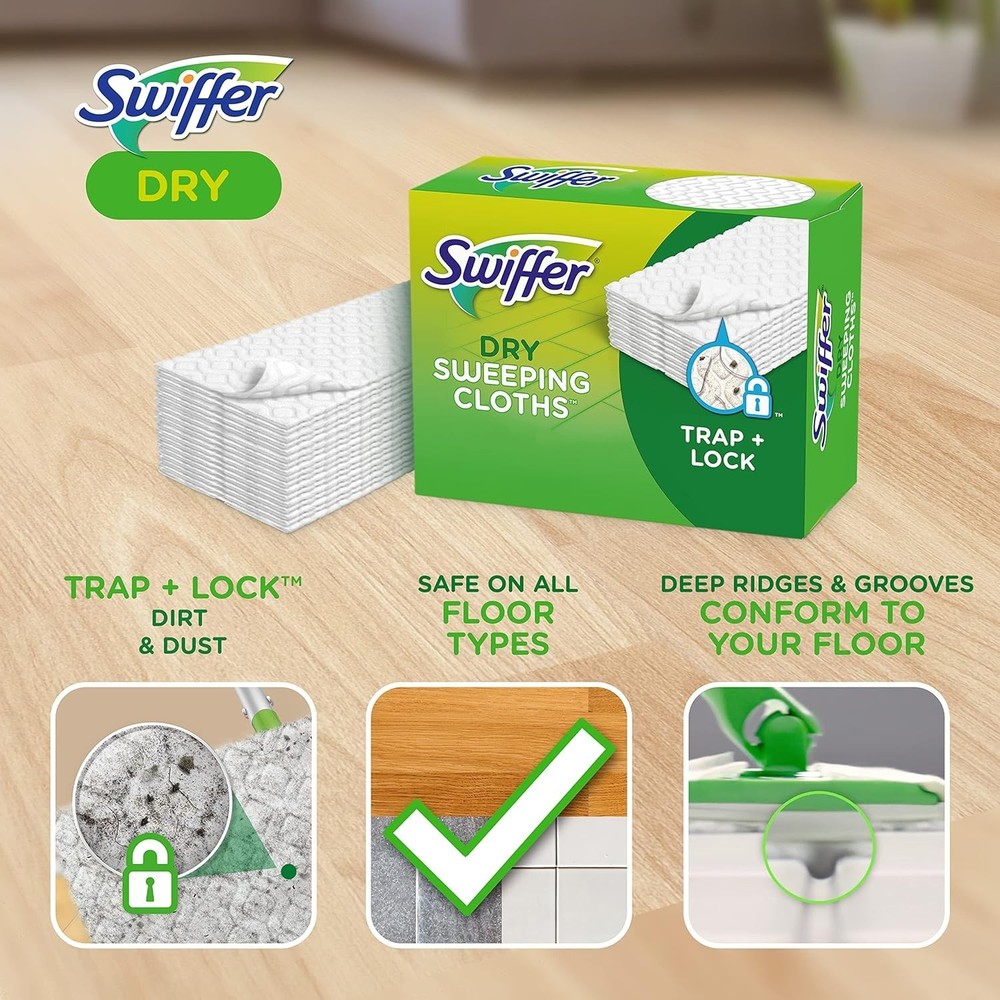 Swiffer Sweeper Dry Sweeping Pad, Multi Surface Refills for Dusters Floor Mop