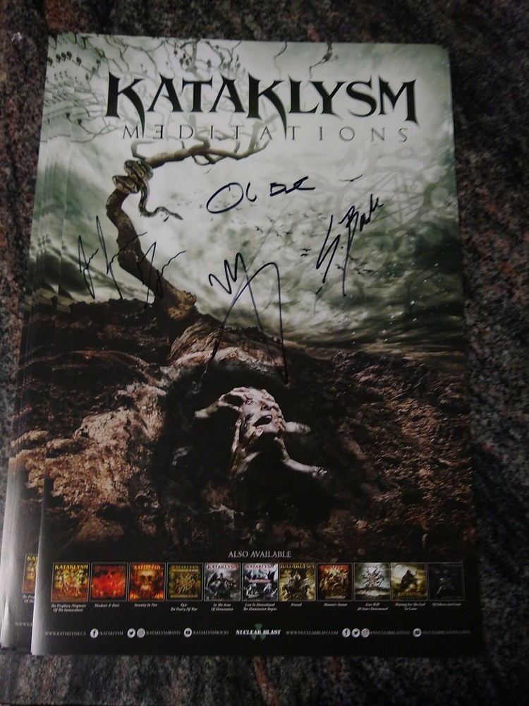 Kataklysm MEDITATIONS Autographed signed poster