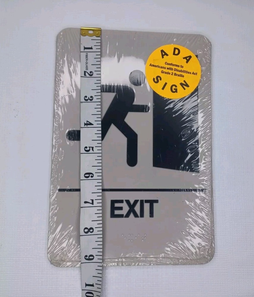 Exit Sign ADA Compliance Braille New