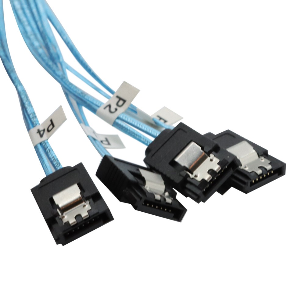 10PCS Mini SAS SFF-8643 To 4 SATA 7pin Hard Disk 6Gbps Data Server Raid Cable 1M