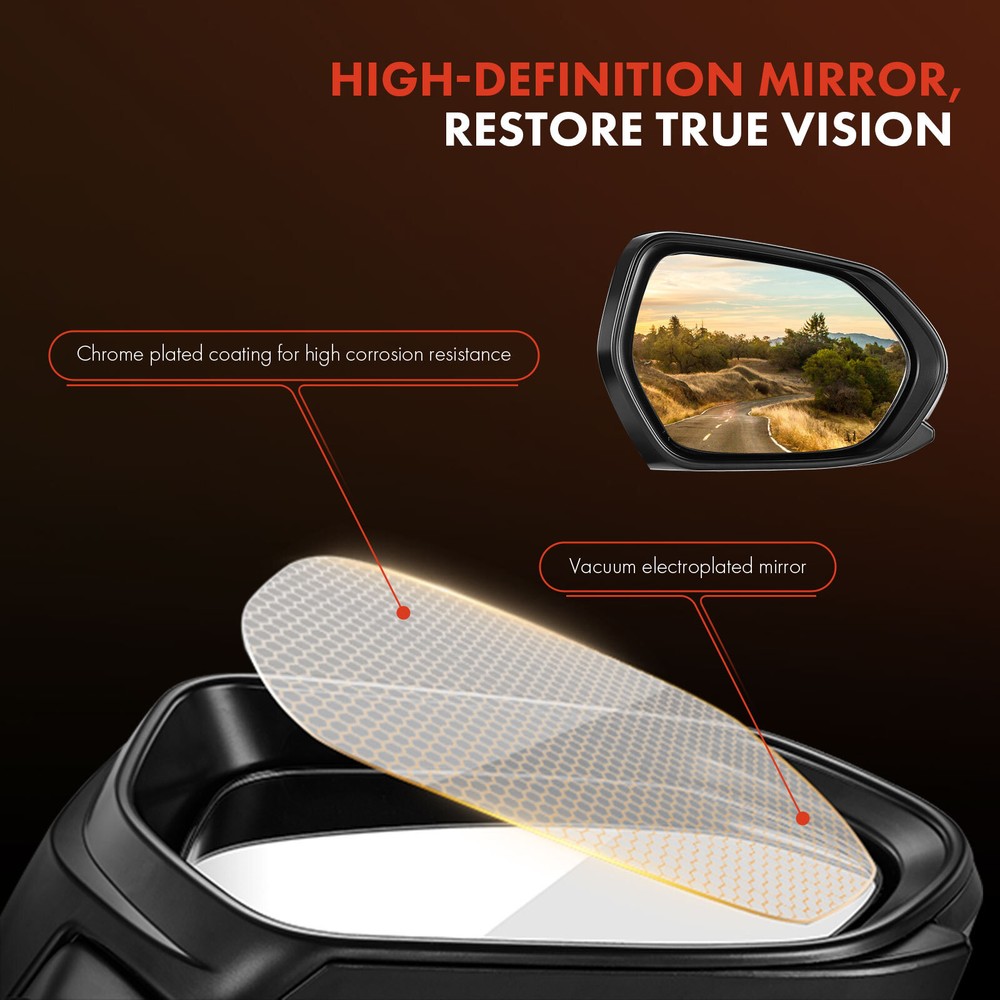 Front Driver Side Power Mirror with Heated for Subaru Forester 2013-2018 Manual