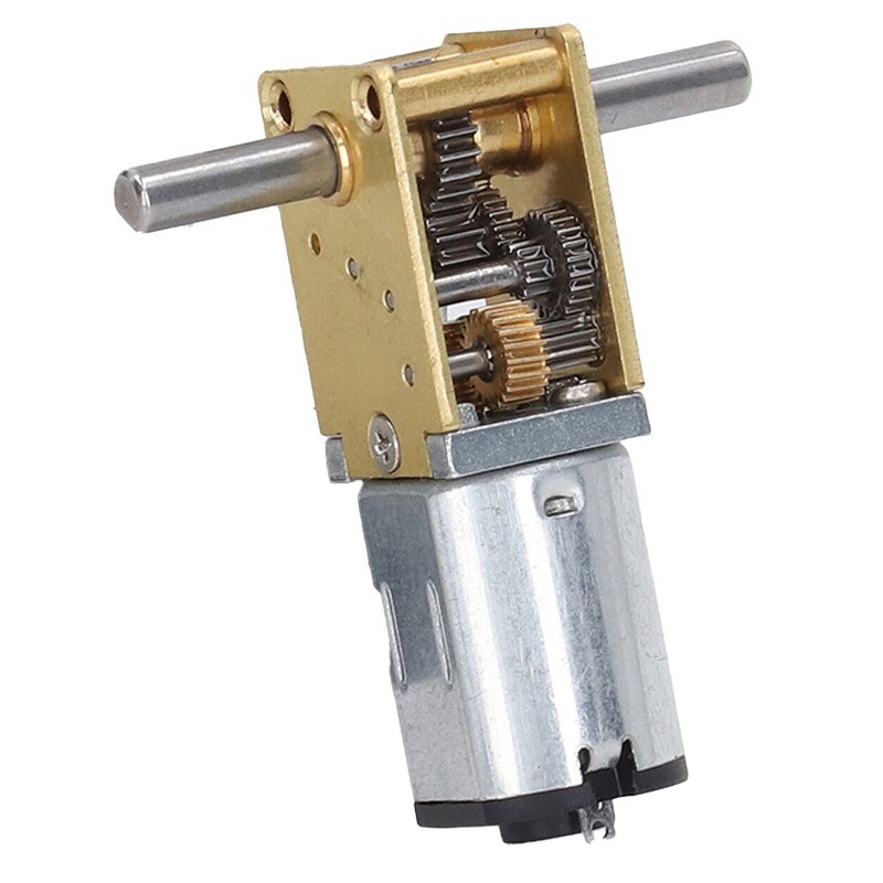 1218-N20 Miniature DC Geared Motor Worm Gear Self-Locking Extended Shaft