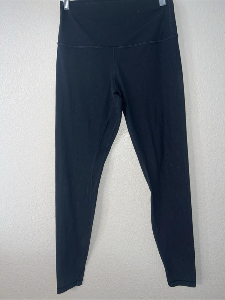 Black Lululemon Align Ribbed Pants In Size 8 Womens