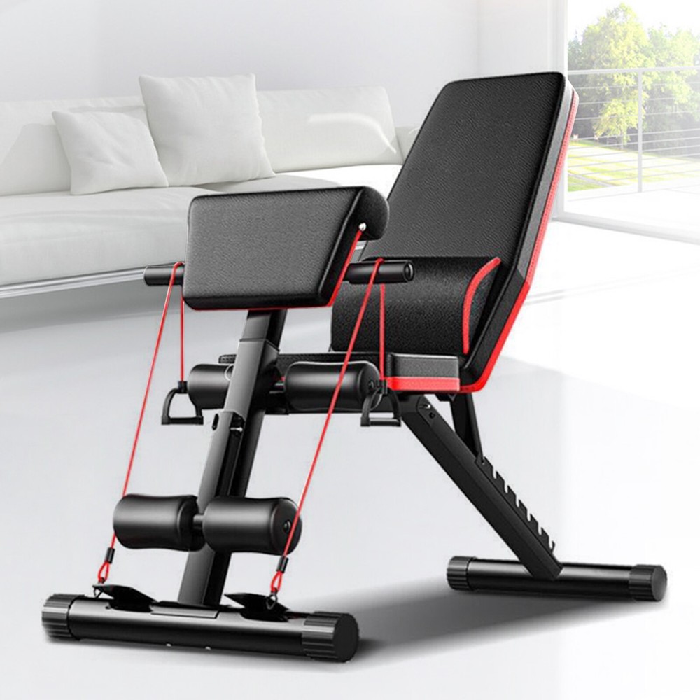 Adjustable Strength Training Bench Training Bench for Full Body Workout Black