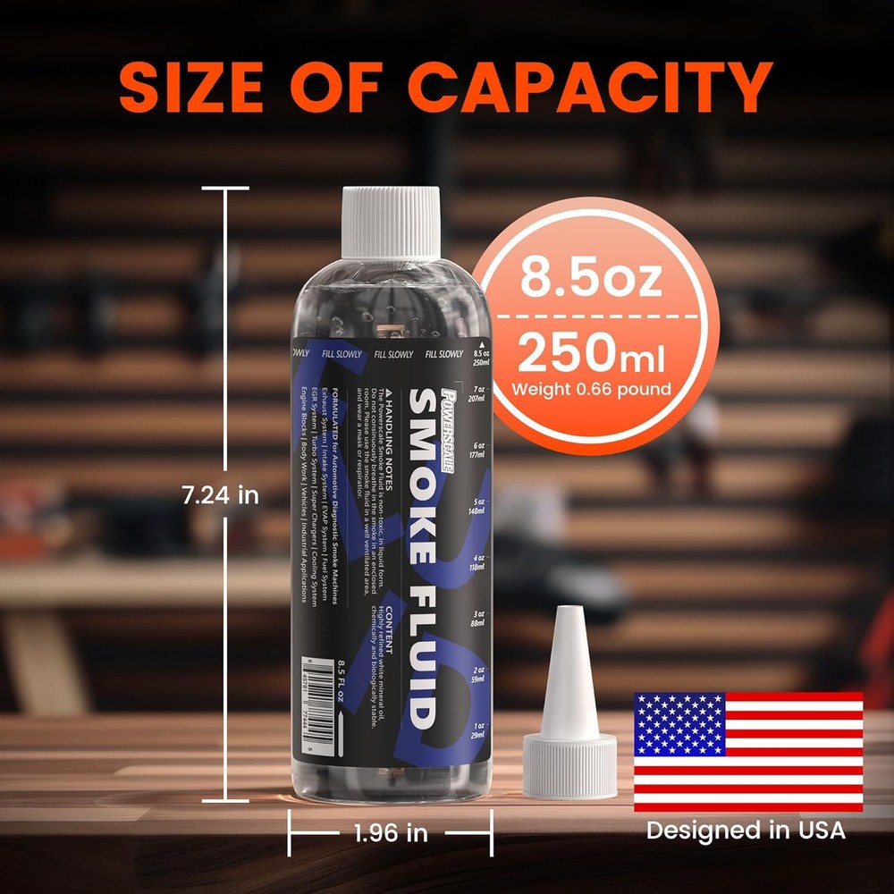 PowerScale Smoke Machine Liquid - 8.5oz(250ml) - Smoke Fluid Refill Solution for