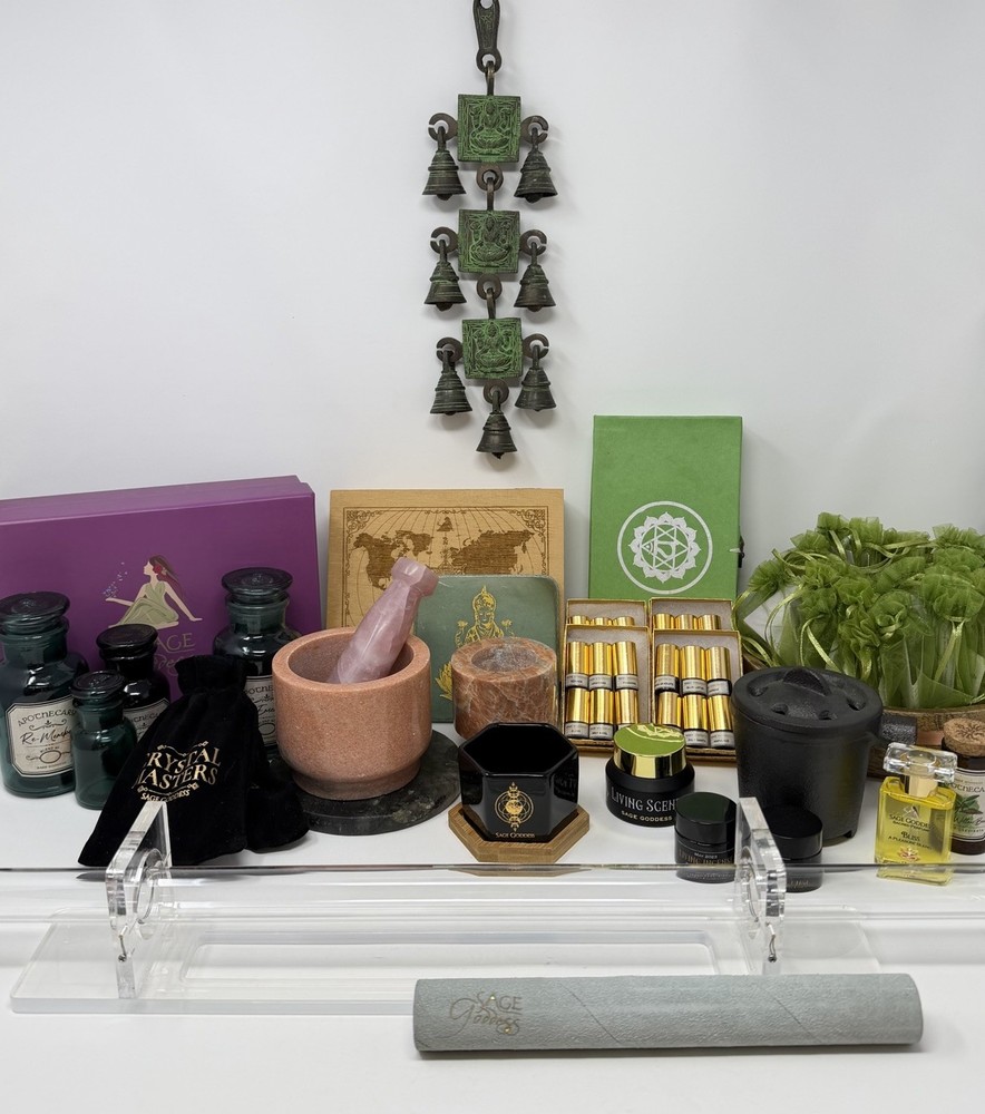 Sage Goddess Mixed Ritual Lot Oils Incense Crystals Apothecary Tools