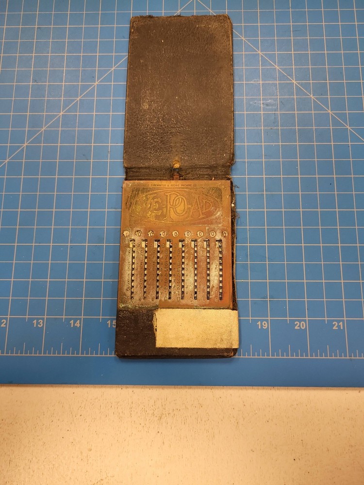 Ve-Po-Ad Pocket Adding Machine Typewriter Adding Machine Co Chicago Vintage