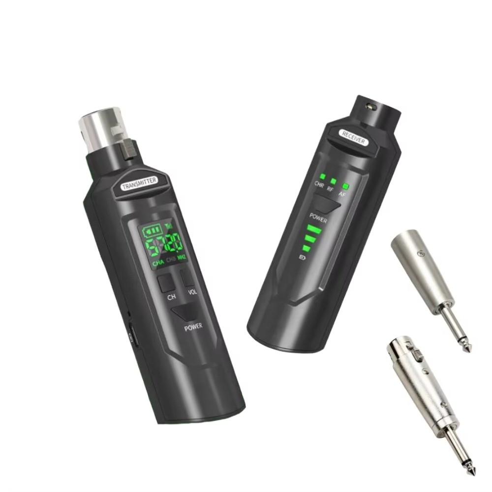 Professional UHF Wireless Handheld Microphone with Wired Conversion Adapter