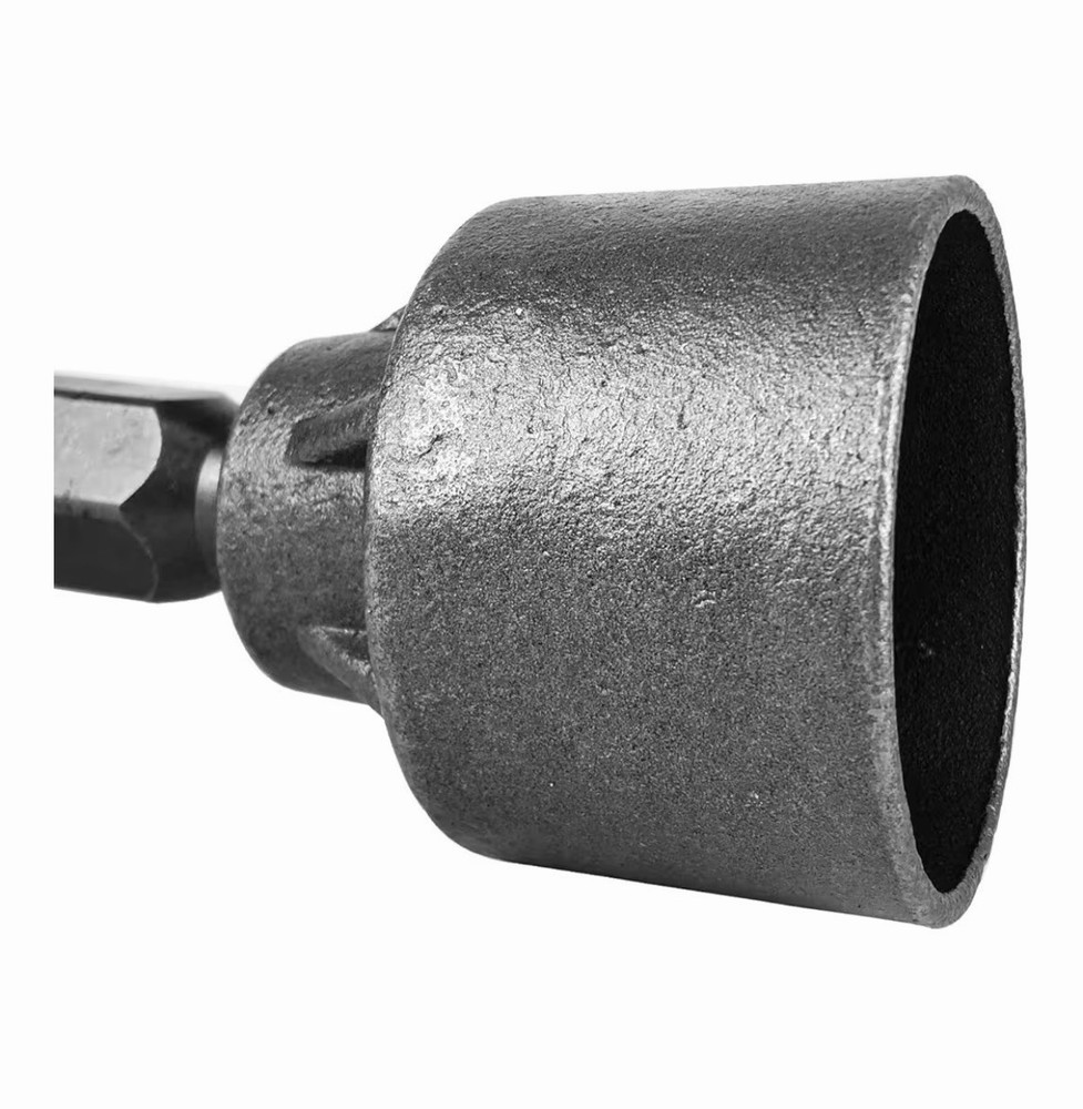 JACKCHEN 30 mm Hex Shank T Post Driver Pile Socket, 30mm Demo Hammer Attachment