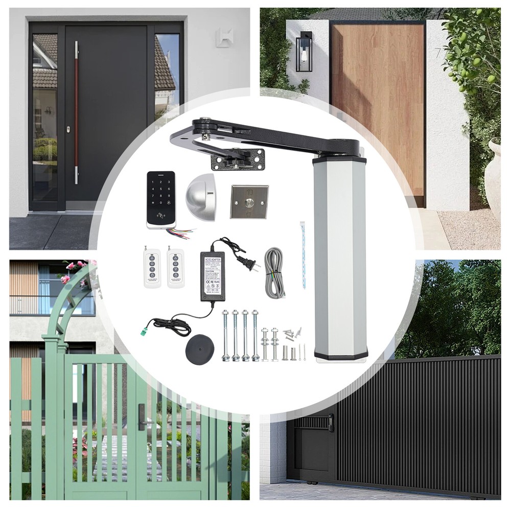 Automatic Swing Gate Opener Electric Door Operator Closer System w/ Remotes