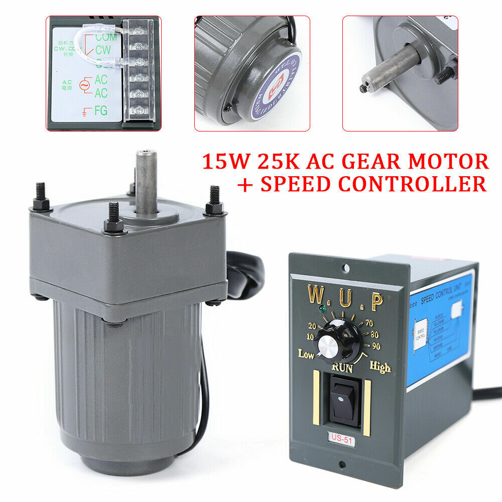 110V 15W 25K gear motor electric variable speed Reduction controller Reversible