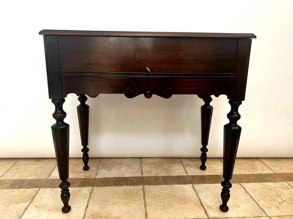 Gorgeous Victorian Spinet Desk Secretary Two drawers pull out pad Locking door