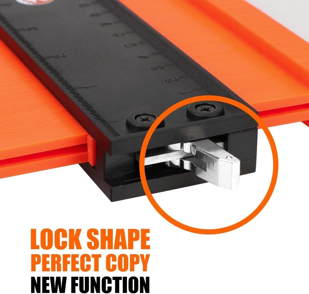 Saker Contour Gauge (5 Inch Lock) Profile Tool- Adjustable Lock-Precisely Cop...