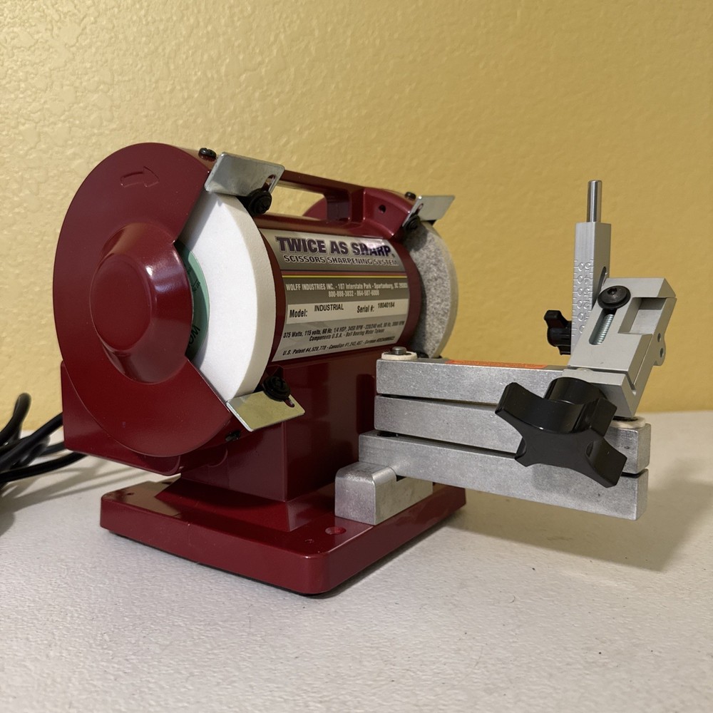 Wolff Twice As Sharp INDUSTRIAL Scissors Shears Sharpener Model 98-20000 Grinder
