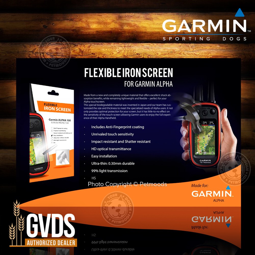 Garmin Alpha 100 Handheld Flexible Iron Screen Protector GVDS