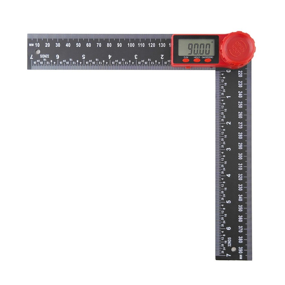 LCD Digital Display 200mm 0-360° Angle Finder Ruler Protractor Measure Meter c