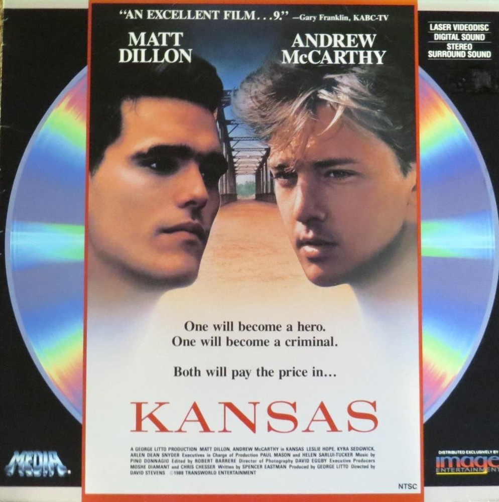 KANSAS (MATT DILLON - ANDREW McCARTHY) LASERDISC