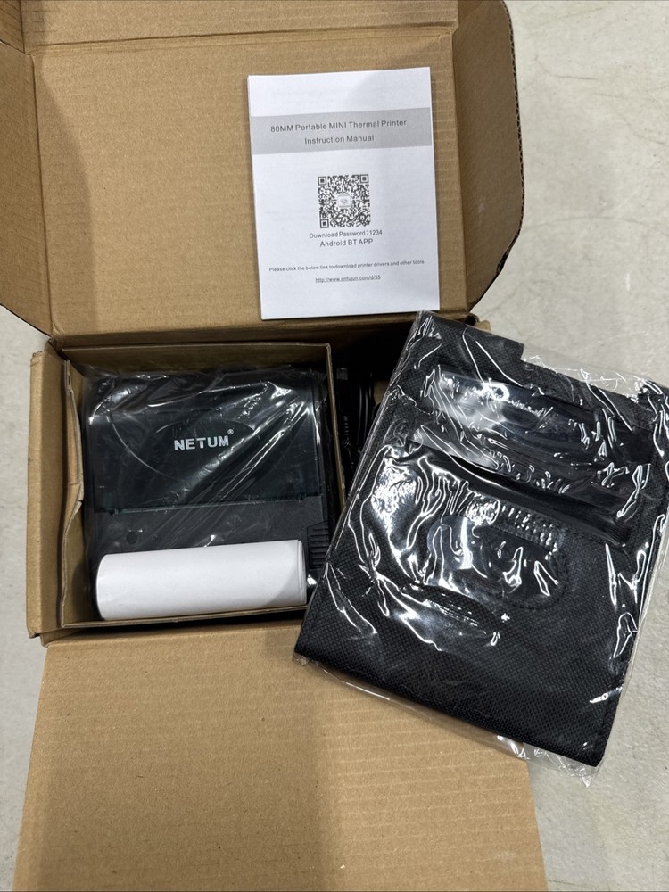 NETUM 80mm Bluetooth Thermal Receipt Printer Wireless POS Android iOS USB Mini