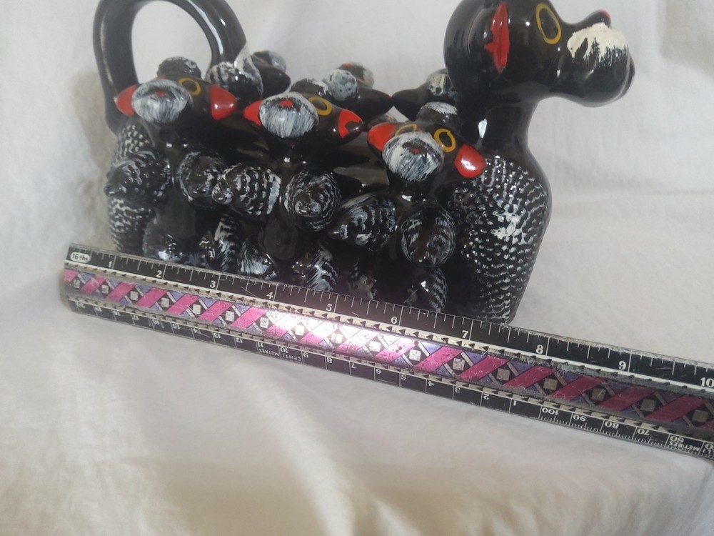 Vintage Redware Poodle Spice Rack Japan