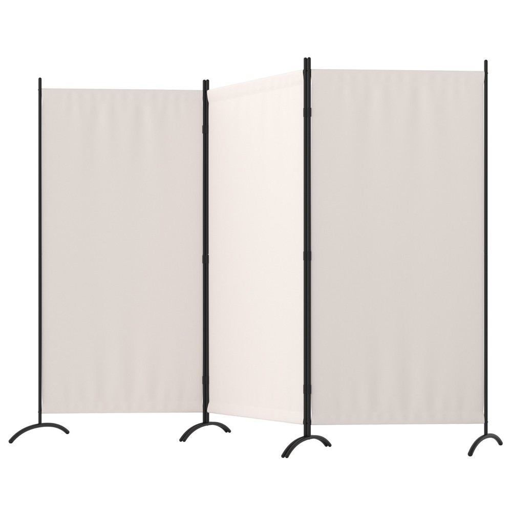 White 3 Panel Room Divider Privacy Screen Portable Folding Partition for Office