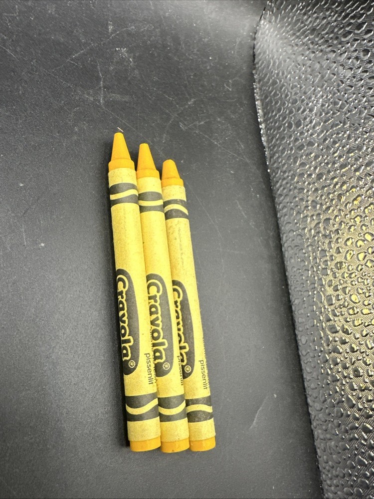 (3) Crayola Retired Dandelion Yellow Crayons