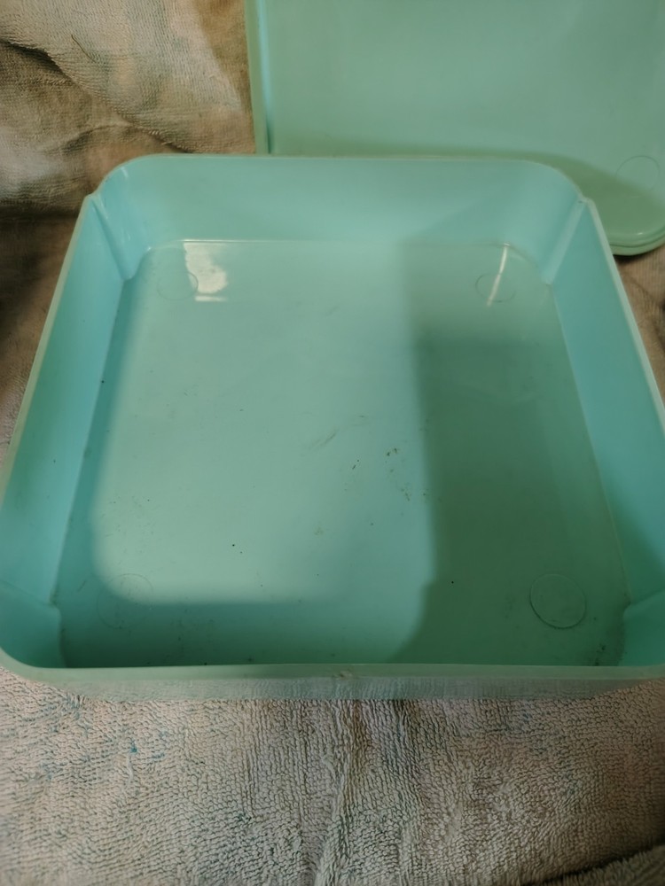 Superlon Vintage Plastic Vanity Sewing Box Mint Green
