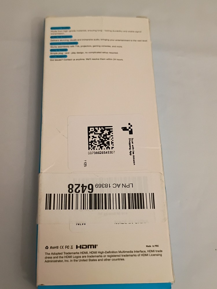 Highwings USB C to HDMI Adapter (4K@60Hz), Type C Cable Grey