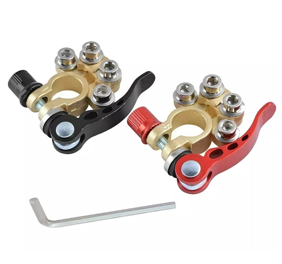 2 Pcs Quick Release Adjust Disconnect Tool Car Battery Terminal Connector Clamp