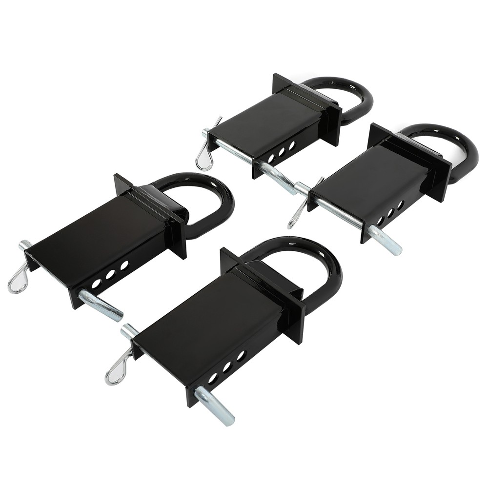 Heavy Duty 4 Pack Trailer Adjustable Stake Pocket D-Ring Zinc 2”×4" 16200LBS