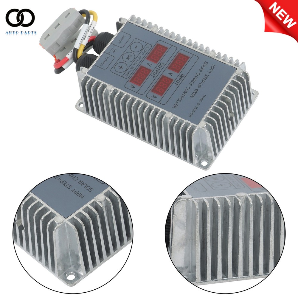 Solar Battery Charge Controller Boost MPPT 24-85V LED Display Adjustable 400W