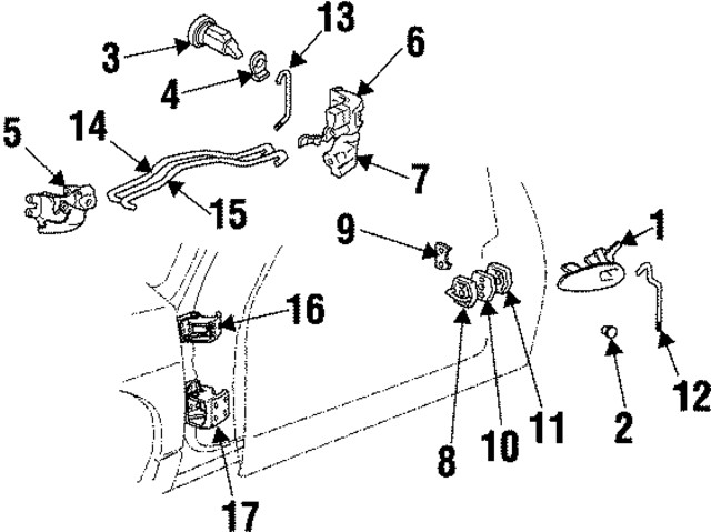 Genuine GM Driver Side Front Door Lock 10313974