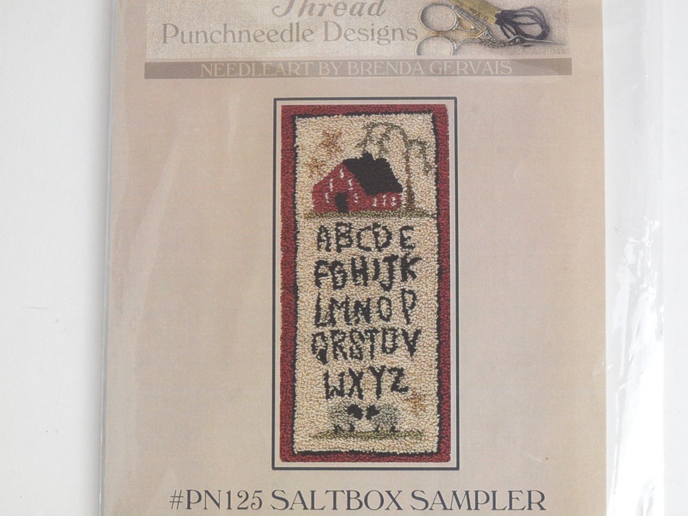 With Thy Needle & Thread Punchneedle Designs Saltbox Sampler #PN125