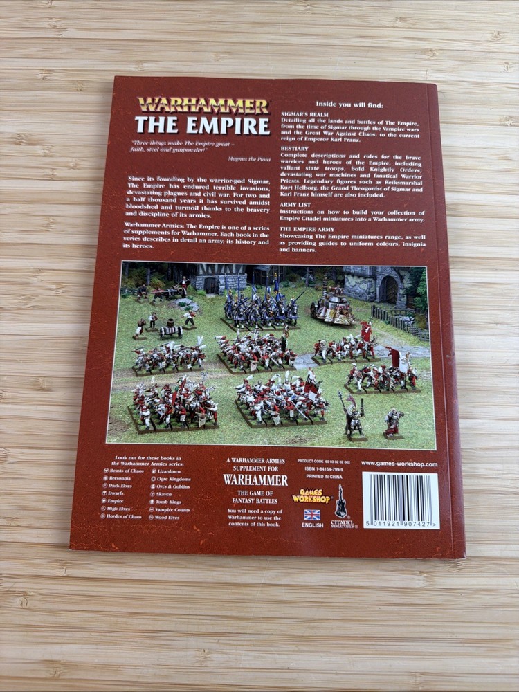 Warhammer The Empire Army Supplement Book 2006 Games Workshop