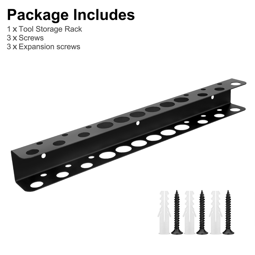 Screwdriver Holder Tool Rail Rack, Driver Hand Tools Organizer Shelf Wall Mount