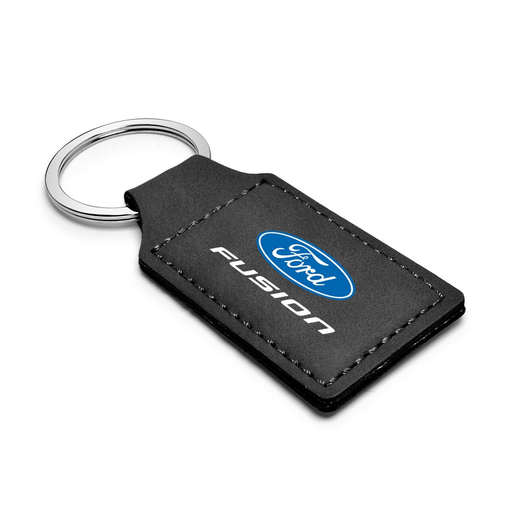 Ford Fusion Rectangular Black Leatherette Key Chain