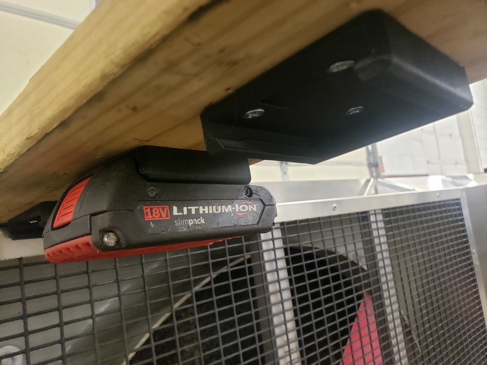**2 Pack** Bosch 18V Wall/Under Shelf Locking Battery Holder Mount