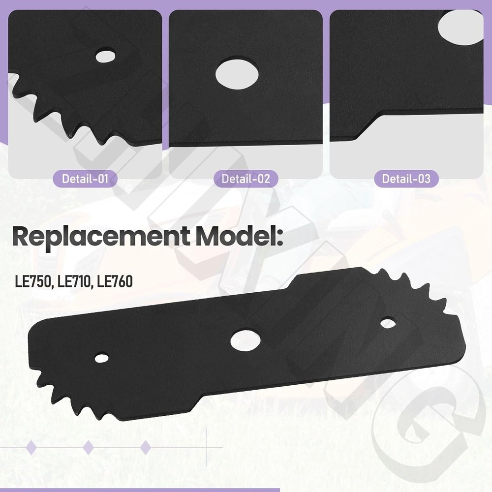 EB-007 7.5-Inch Edge Hog Heavy-Duty Edger Replacement Blade Compatible Black