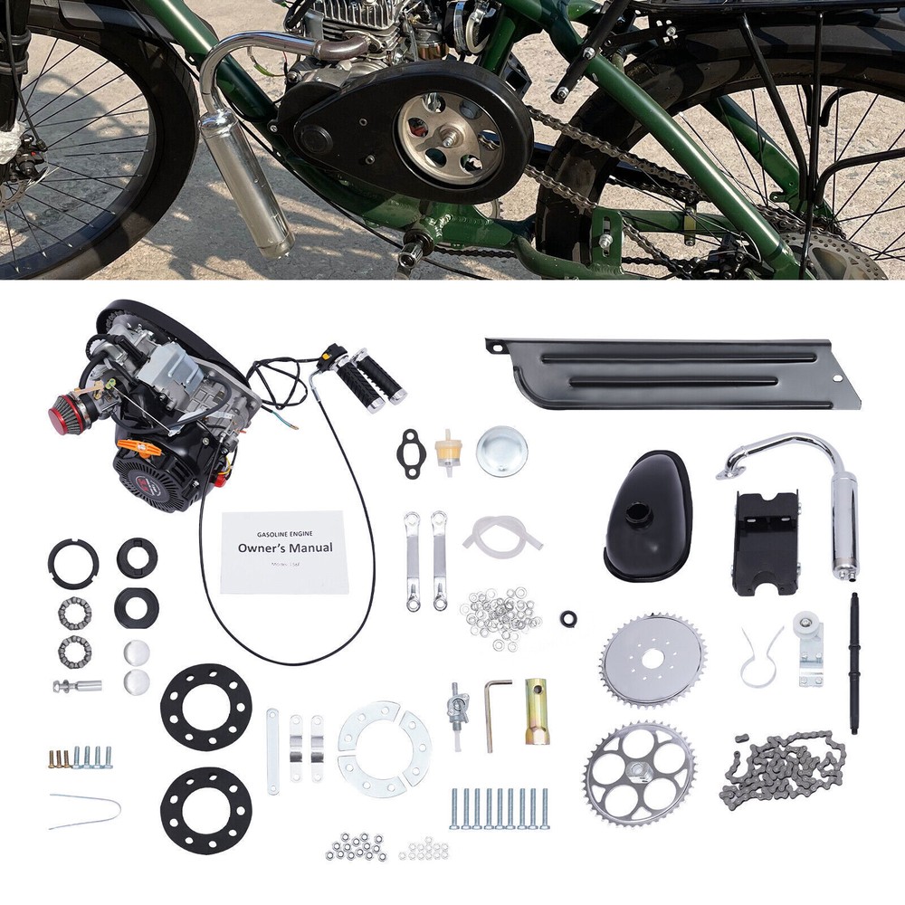 100 cc 4 stroke Bicycle Engine Kit Set Gas Motorized Motor Bike Modified Engine