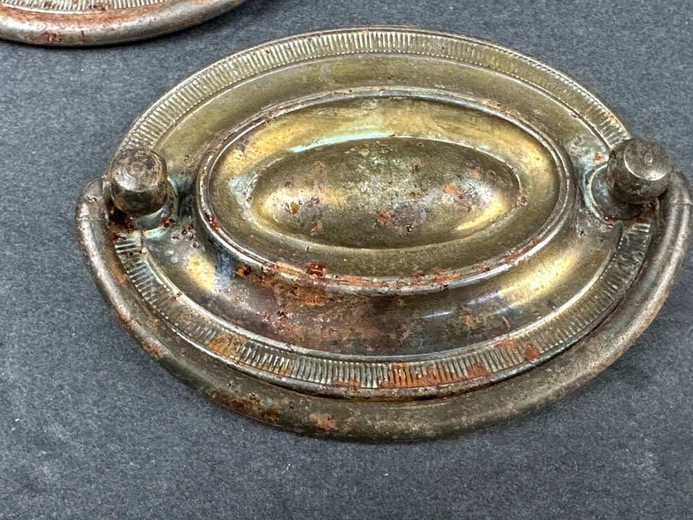 5 Hepplewhite Style 3" Oval Brass Drawer Pulls-Hardware NOT Included