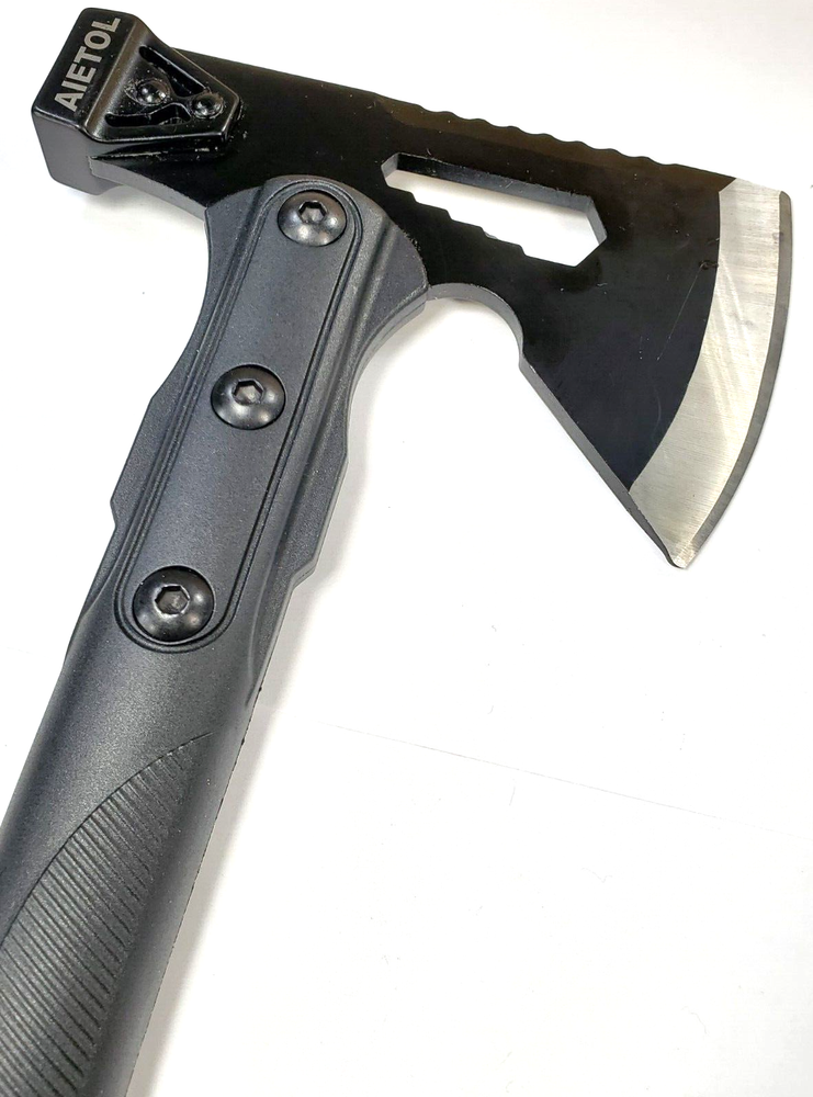 AIETOL Multi-Function 10.5-Inch AXE & HAMMER + Sheath, Stainless Steel