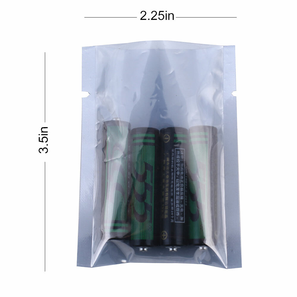 2.25x3.5in Translucent Anti-Static Glossy Flat Open Top Bag with Machine