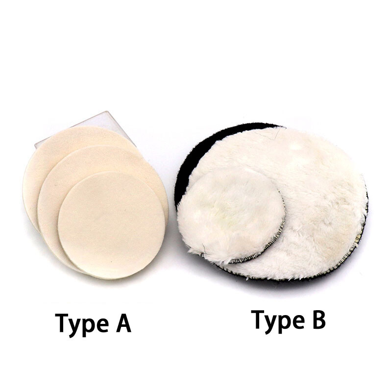 Soft Wool Felt Polishing Pad Hook & Loop Disc Wool Wheel Buffing for Car 4"- 7"