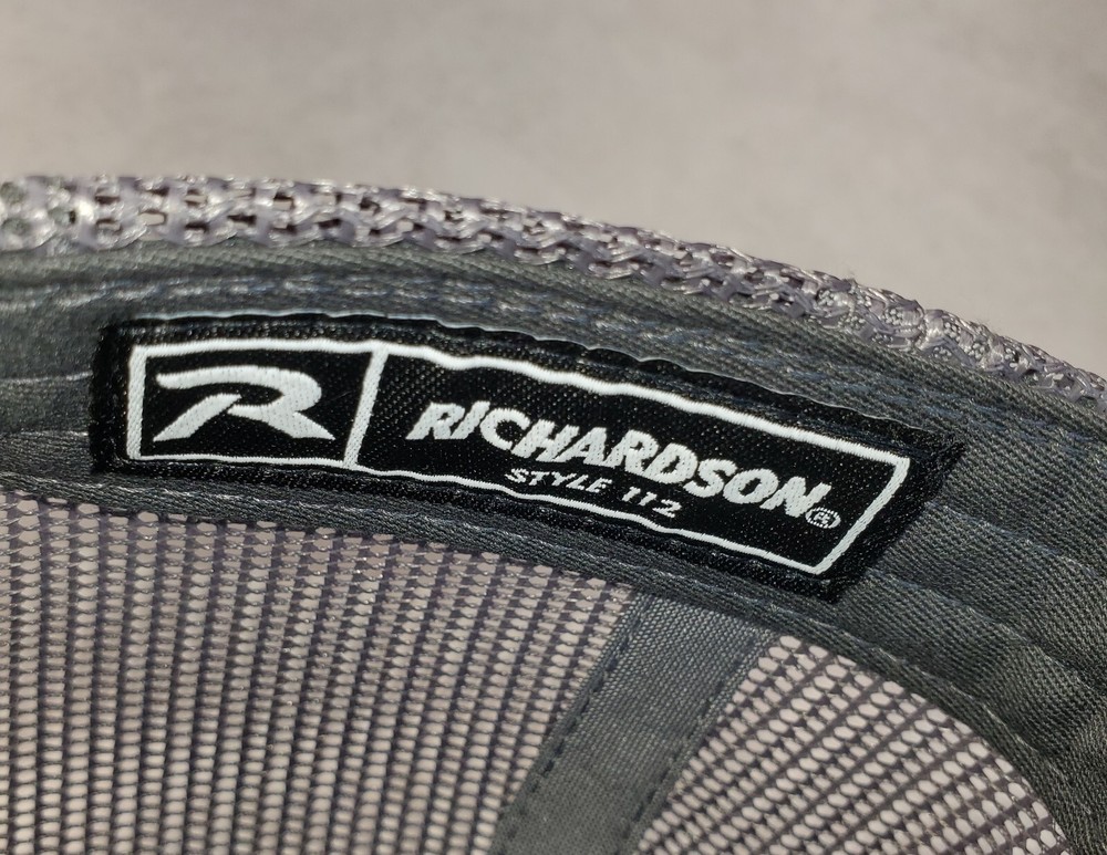 Mopar Performance Patch on Richardson 112 Trucker Hat Snapback Black/Charcoal