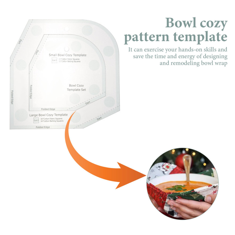 Bowl Cozy Pattern Template Patchwork Ruler Sewing Acrylic Quilting