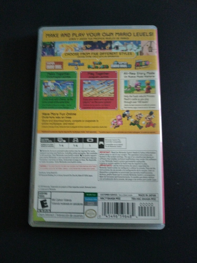 Replacement Case ONLY Super Mario Maker 2 Nintendo Switch Box UAE Version