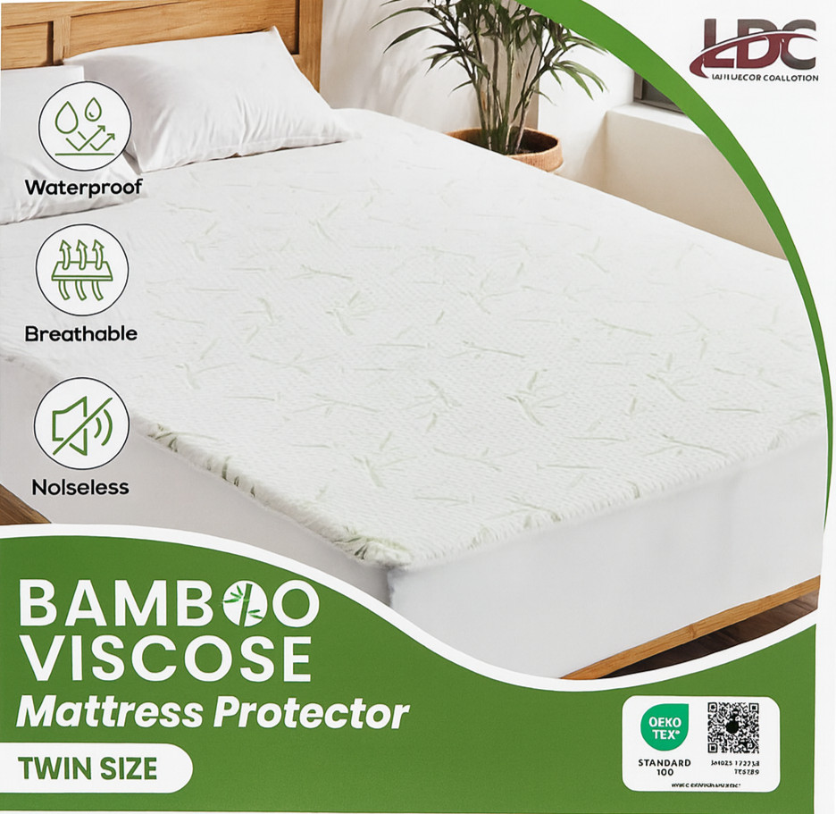Waterproof Mattress Protector Twin Size Made from Bamboo Cooling