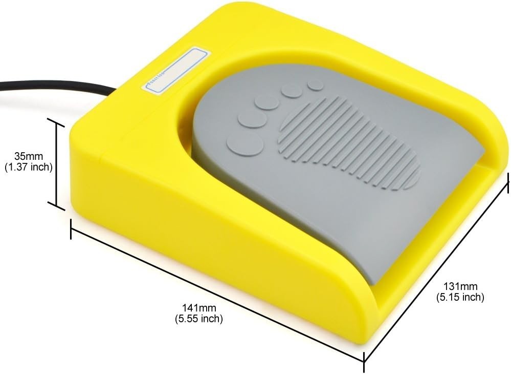 Multi-Functional USB Foot Switch - Compact 5.55x1.38 Inches for Seamless Control