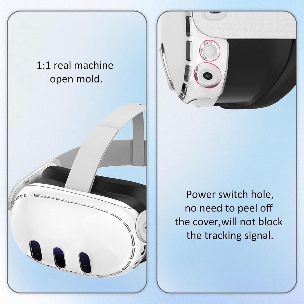 3-In-1 Lens Protector for Meta Quest 3, Plastic Hard Protective Shell Cover