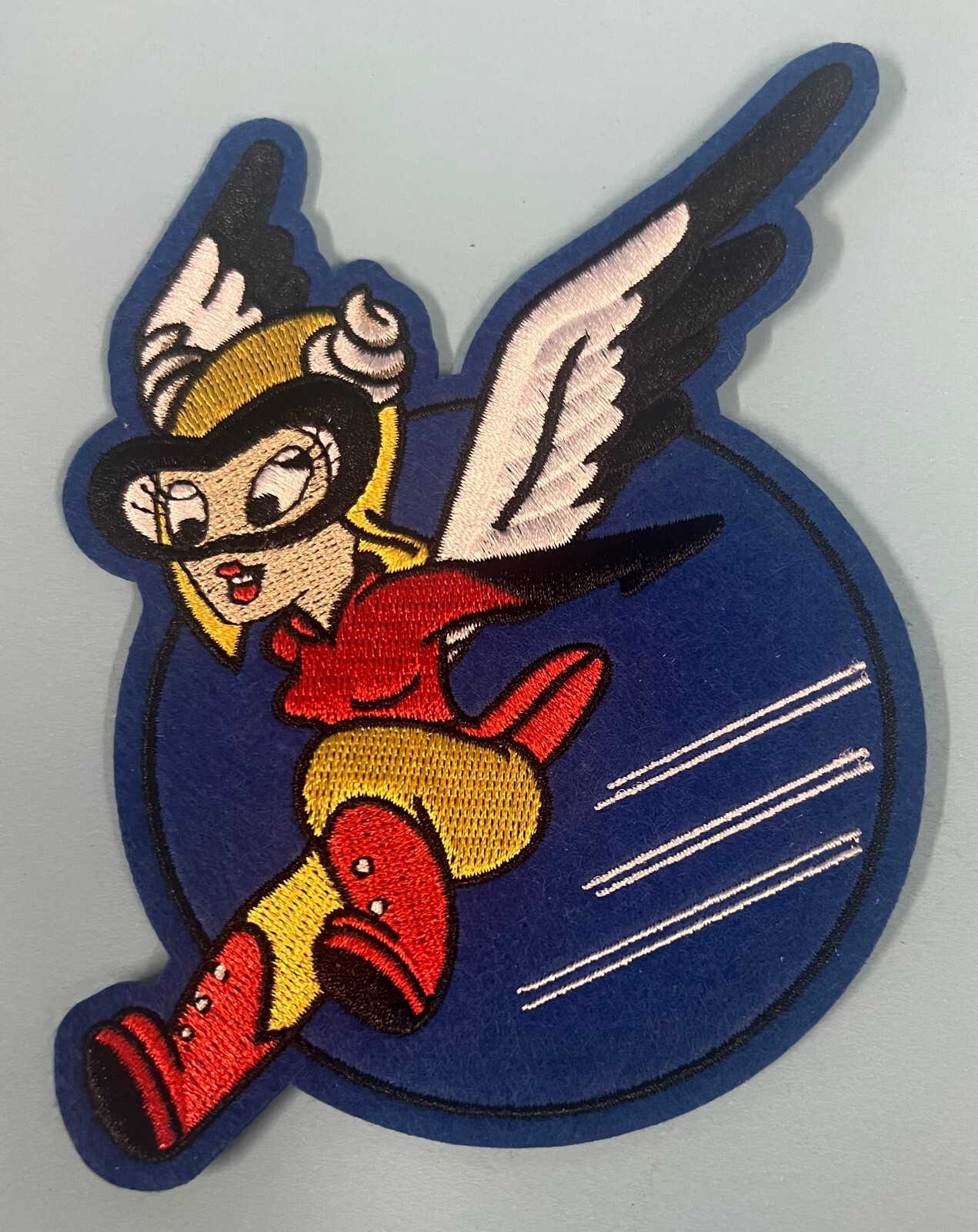WASP "FIFINELLA" PATCH ~WOMENS AIR FORCE SERVICE PILOTS -FELT CONSTRUCTION